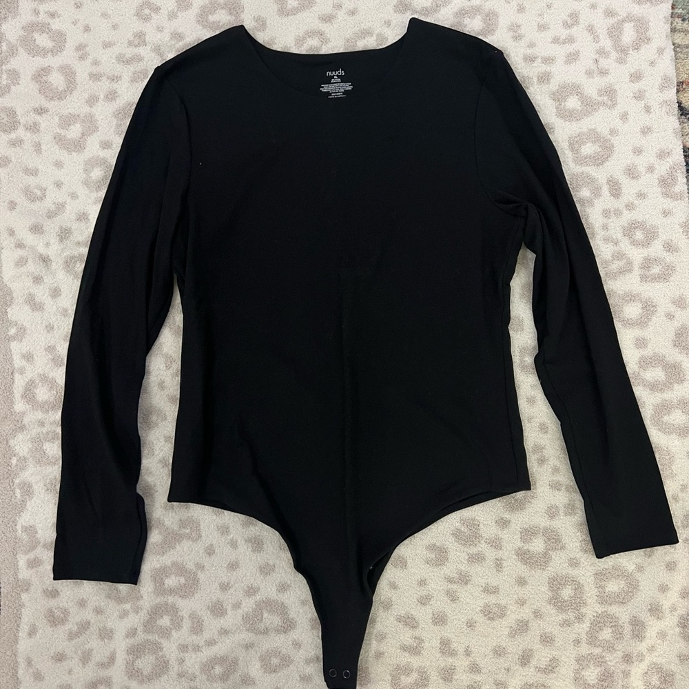 nuuds Black Long Sleeve Bodysuit